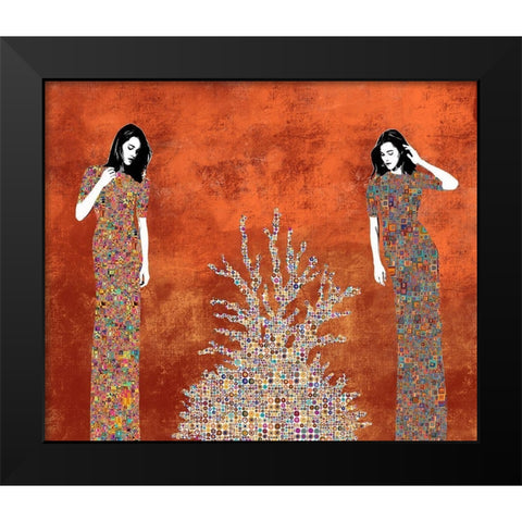 La Fuente Black Modern Wood Framed Art Print by Cacho, Jose