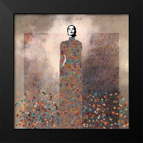 Esta es mi Musica Black Modern Wood Framed Art Print by Cacho, Jose