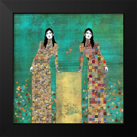 Dale la Vueltas Black Modern Wood Framed Art Print by Cacho, Jose