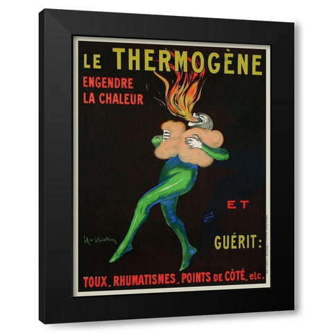ThermogÃ¨ne Warms You Up, 1909 Black Modern Wood Framed Art Print by Cappiello, Leonetto