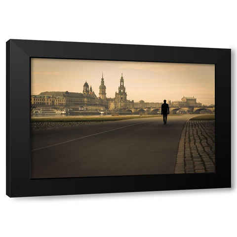Dresden Symphony Black Modern Wood Framed Art Print by Corso, Stefano