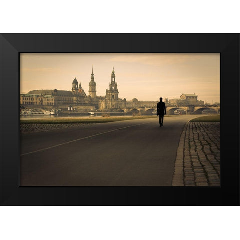 Dresden Symphony Black Modern Wood Framed Art Print by Corso, Stefano