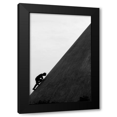 No Surrender Black Modern Wood Framed Art Print with Double Matting by Corso, Stefano