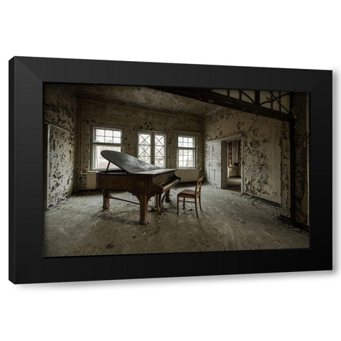Play It Again Black Modern Wood Framed Art Print with Double Matting by Corso, Stefano
