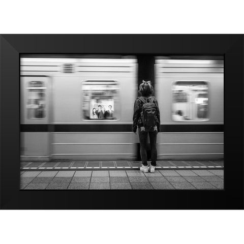 We Are A Family Black Modern Wood Framed Art Print by Corso, Stefano