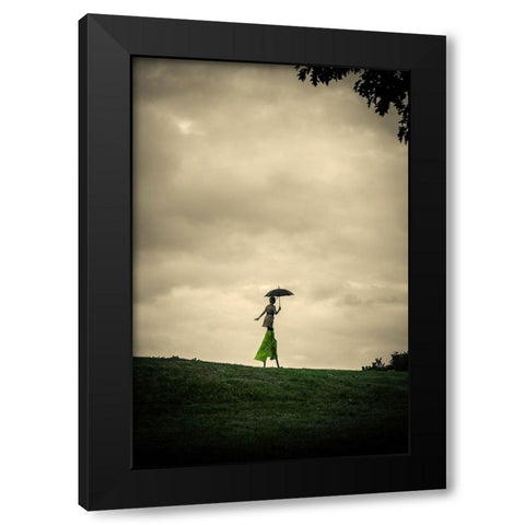 Afternoon No. 2 Black Modern Wood Framed Art Print with Double Matting by Corso, Stefano
