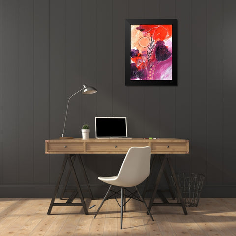 Sunny Days Black Modern Wood Framed Art Print by Capri, Corina