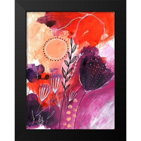 Sunny Days Black Modern Wood Framed Art Print by Capri, Corina
