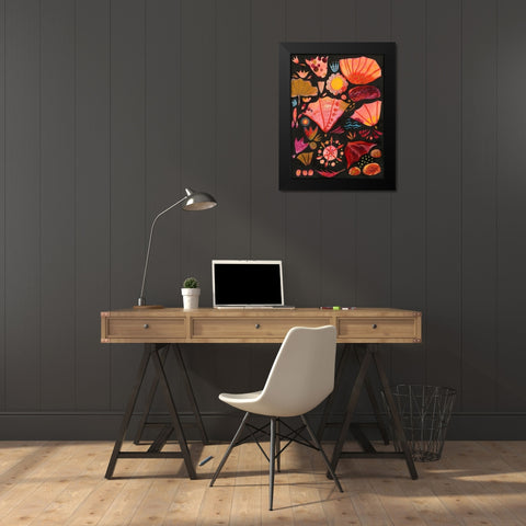 The God of Small Things Black Modern Wood Framed Art Print by Capri, Corina