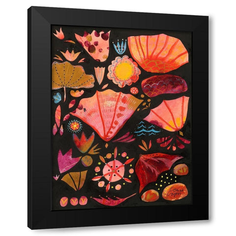 The God of Small Things Black Modern Wood Framed Art Print by Capri, Corina
