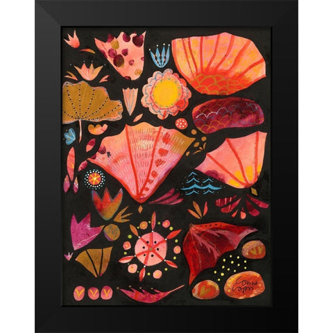 The God of Small Things Black Modern Wood Framed Art Print by Capri, Corina