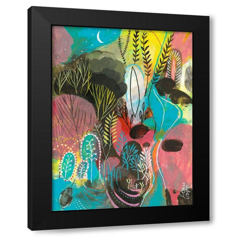Water Cycles Black Modern Wood Framed Art Print by Capri, Corina
