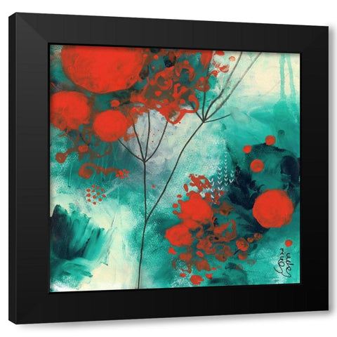 Winter Solstice Black Modern Wood Framed Art Print by Capri, Corina