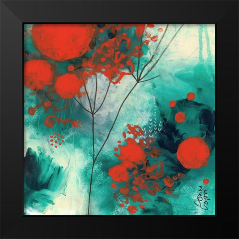 Winter Solstice Black Modern Wood Framed Art Print by Capri, Corina
