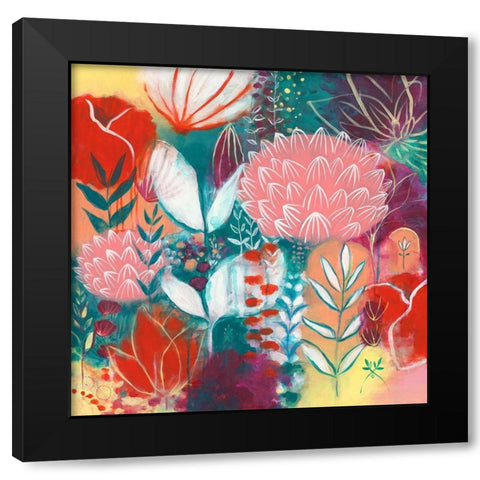 Sensuality Black Modern Wood Framed Art Print with Double Matting by Capri, Corina