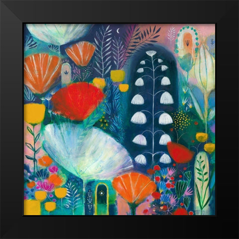 Nuit Blanche Black Modern Wood Framed Art Print by Capri, Corina