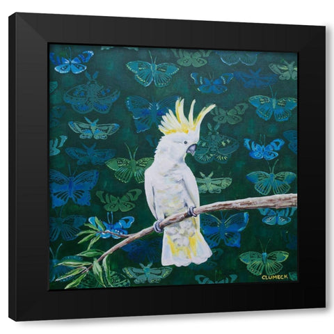 Yellow Crested Black Modern Wood Framed Art Print with Double Matting by Clumeck, Alana