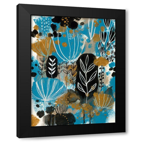 January Poem Black Modern Wood Framed Art Print with Double Matting by Capri, Corina