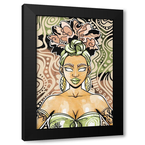 Nailah Black Modern Wood Framed Art Print by Copeland, Justin