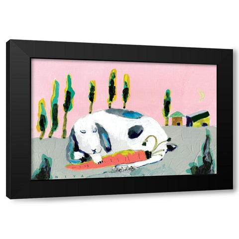 Its the Important Things Black Modern Wood Framed Art Print with Double Matting by Christine, Niya