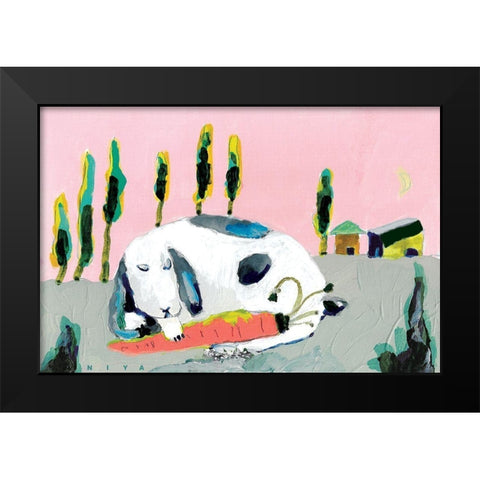 Its the Important Things Black Modern Wood Framed Art Print by Christine, Niya