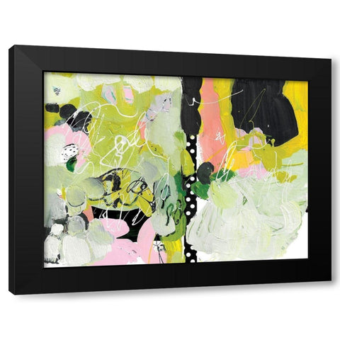Mustard Fields In Style Black Modern Wood Framed Art Print by Christine, Niya