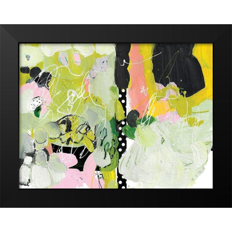 Mustard Fields In Style Black Modern Wood Framed Art Print by Christine, Niya