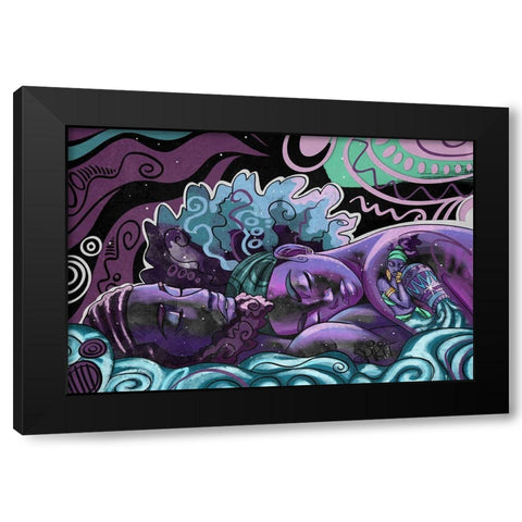 Safety Black Modern Wood Framed Art Print with Double Matting by Copeland, Justin