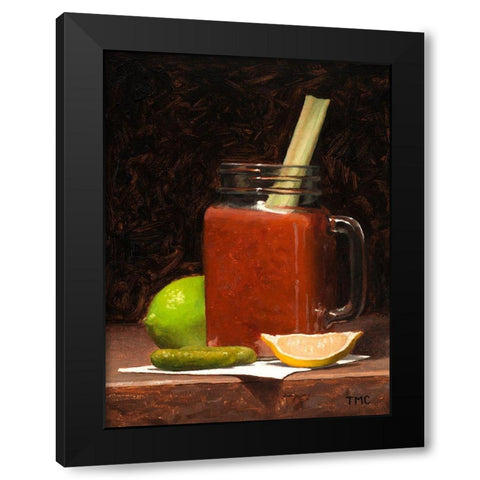 Bloody Mary Black Modern Wood Framed Art Print by Casey, Todd M.