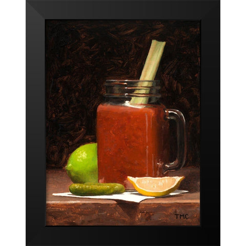Bloody Mary Black Modern Wood Framed Art Print by Casey, Todd M.