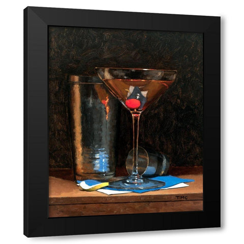 Manhattan Black Modern Wood Framed Art Print by Casey, Todd M.