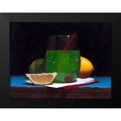 Midori Sour Black Modern Wood Framed Art Print by Casey, Todd M.