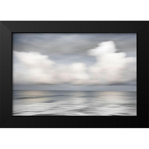 Soft Silence Black Modern Wood Framed Art Print by Connolly, Karin