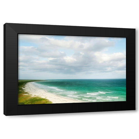 Coastal Blue Black Modern Wood Framed Art Print with Double Matting by Colligan, Lynann