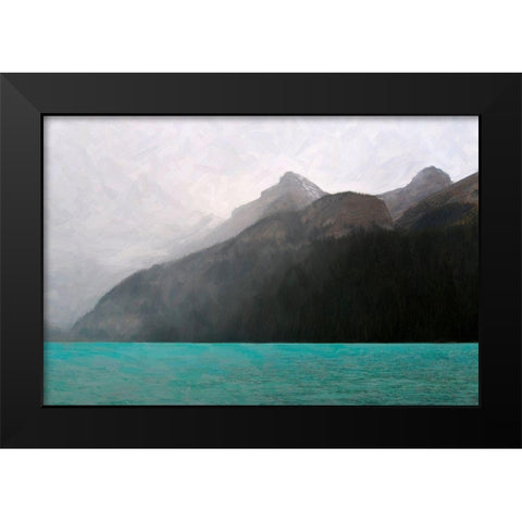 The Rocky Mountain 2 Black Modern Wood Framed Art Print by Colligan, Lynann