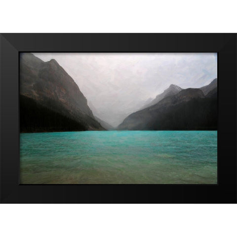 The Rocky Mountain 3 Black Modern Wood Framed Art Print by Colligan, Lynann