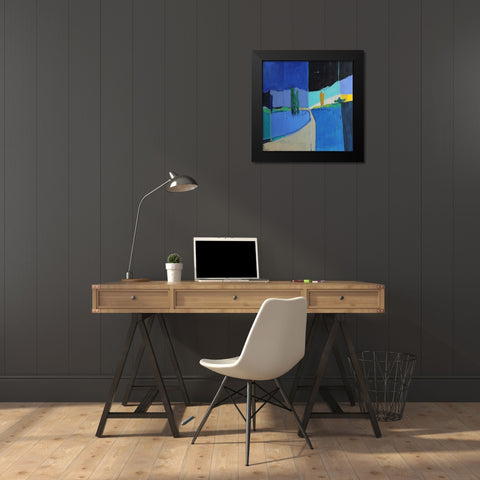 A Road Between Black Modern Wood Framed Art Print by Chapuis, Virginia