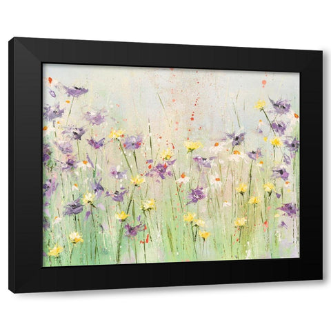 Clematis Black Modern Wood Framed Art Print with Double Matting by Coghlan, Emma