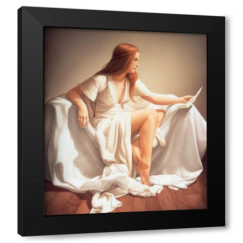 Spring Promise Black Modern Wood Framed Art Print with Double Matting by Campos, Edson