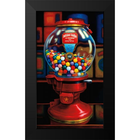 Gumball Machine IV Black Modern Wood Framed Art Print by Colletta, TR