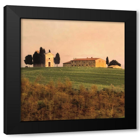 Evening Light Tuscany Black Modern Wood Framed Art Print by Carmel, Elizabeth