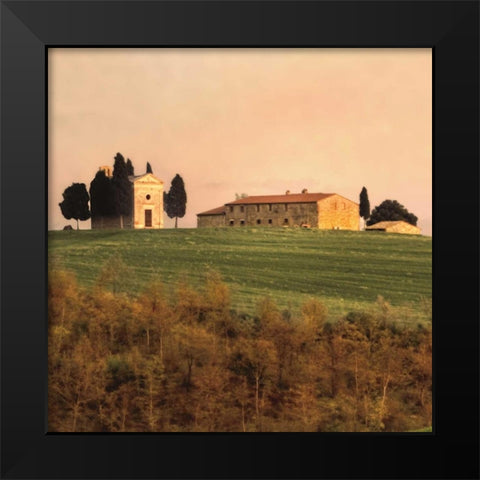 Evening Light Tuscany Black Modern Wood Framed Art Print by Carmel, Elizabeth
