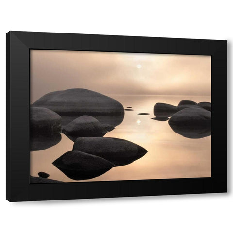 Silver and Gold Black Modern Wood Framed Art Print with Double Matting by Carmel, Elizabeth