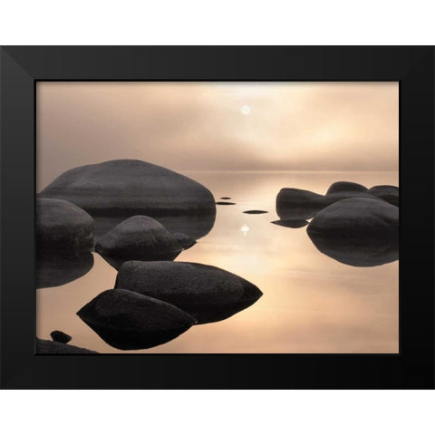 Silver and Gold Black Modern Wood Framed Art Print by Carmel, Elizabeth