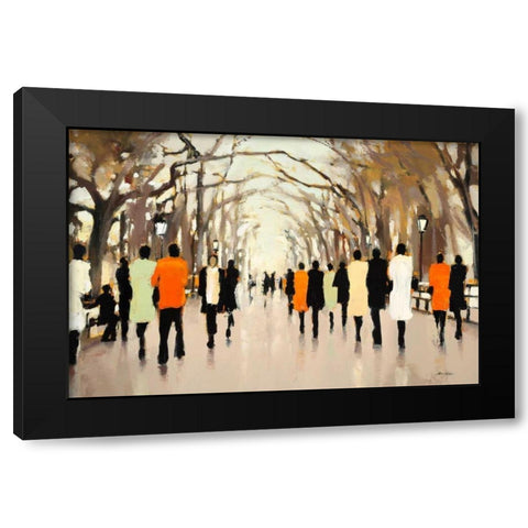 Poets Walk Black Modern Wood Framed Art Print with Double Matting by Christie, Lorraine