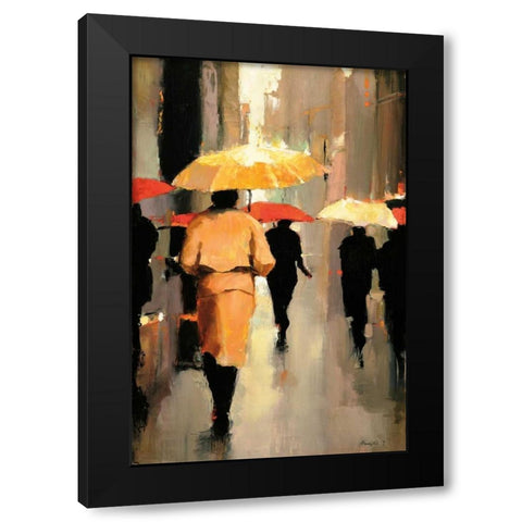 In Barcelona Black Modern Wood Framed Art Print by Christie, Lorraine