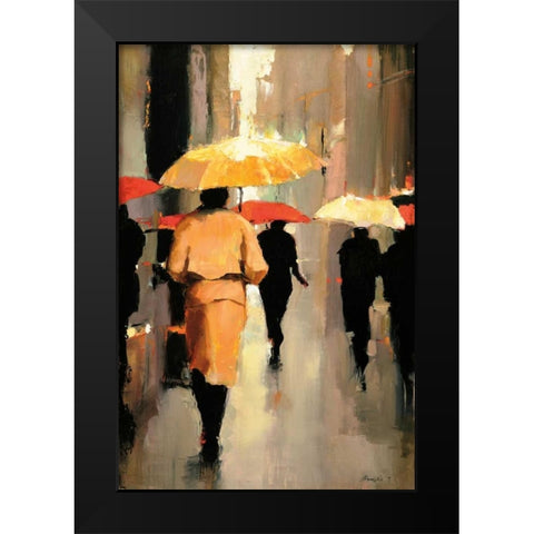 In Barcelona Black Modern Wood Framed Art Print by Christie, Lorraine