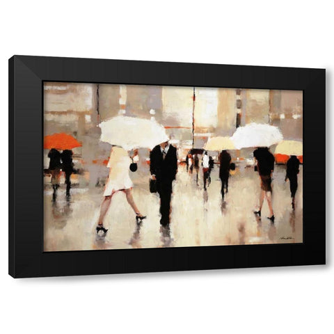 When Stars Collide Black Modern Wood Framed Art Print by Christie, Lorraine