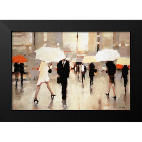 When Stars Collide Black Modern Wood Framed Art Print by Christie, Lorraine