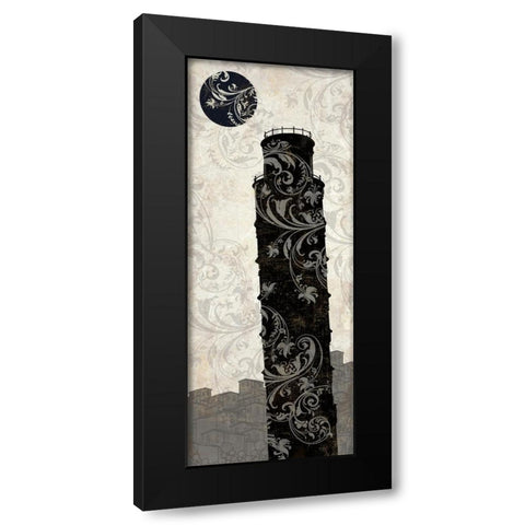 Moon over Pisa Black Modern Wood Framed Art Print by Color Bakery